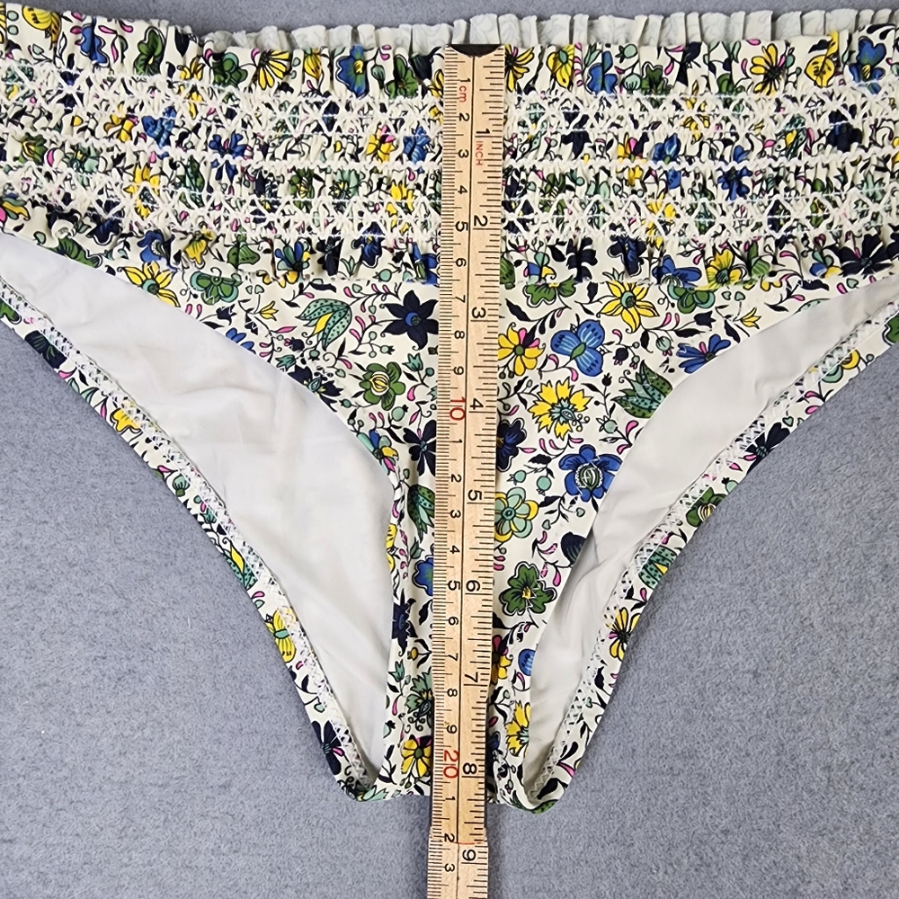 Tory Burch Floral Bikini Bottoms Boho Cottagecore Style Womens XS Low Rise - Picture 10 of 11